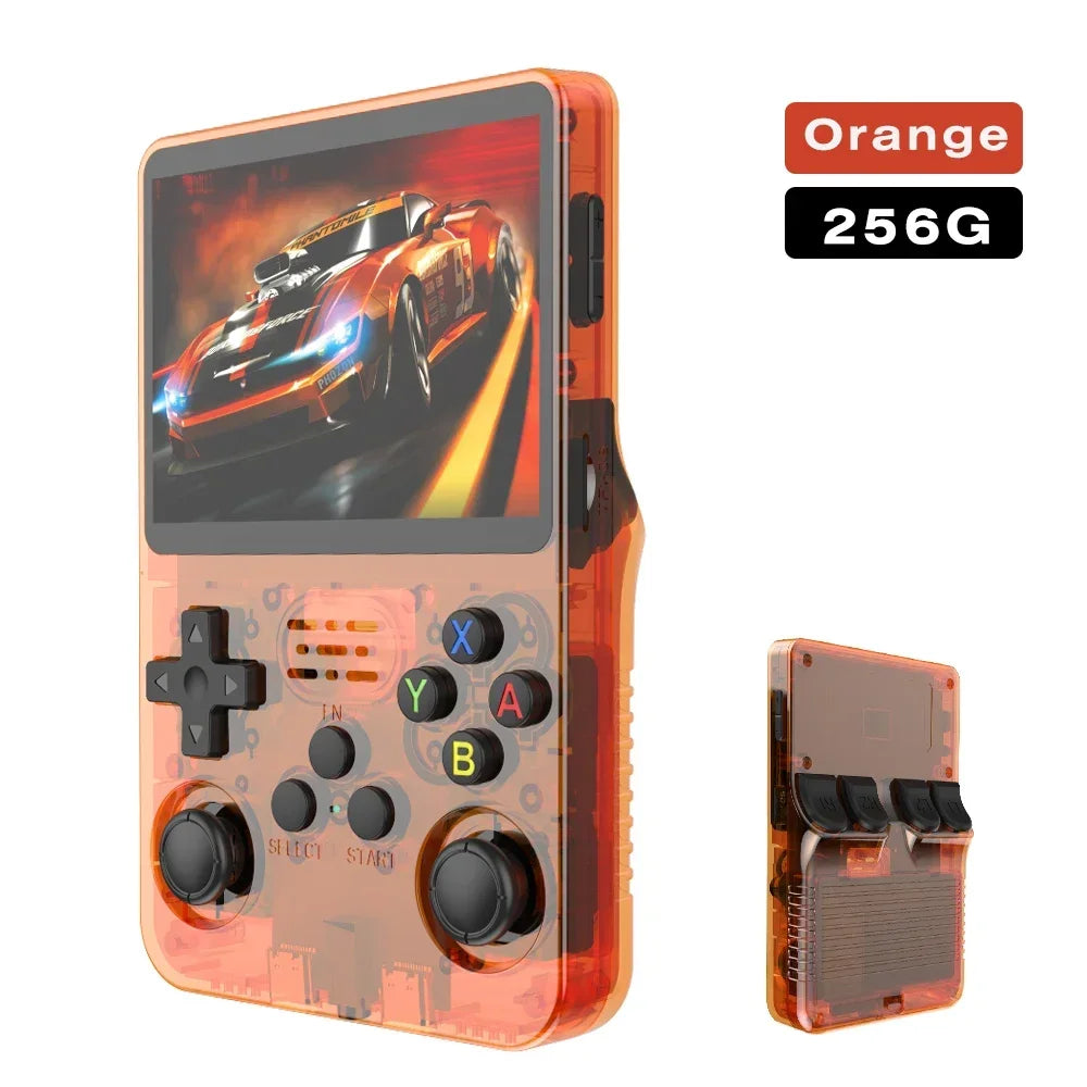 Portable R36S Handheld Game Player 3.5 Inch IPS Display 128GB Linux System Preloaded Retro Games Pocket Console