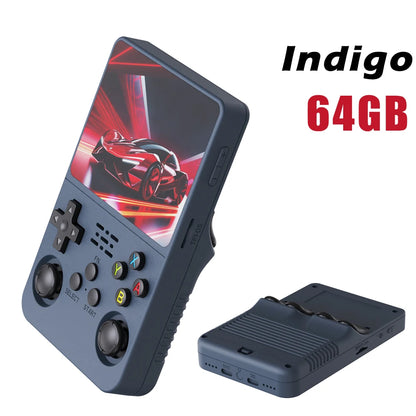 Portable R36S Handheld Game Player 3.5 Inch IPS Display 128GB Linux System Preloaded Retro Games Pocket Console