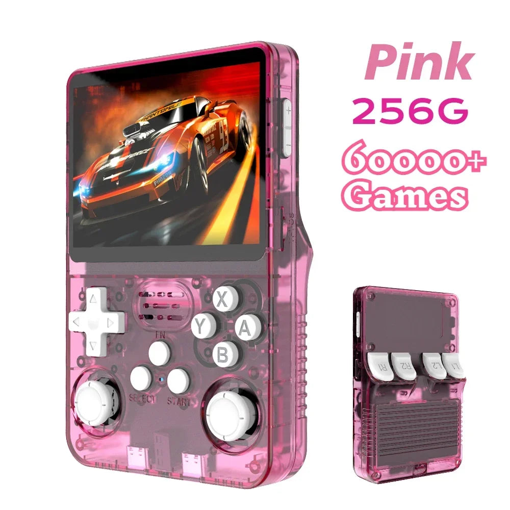 Portable R36S Handheld Game Player 3.5 Inch IPS Display 128GB Linux System Preloaded Retro Games Pocket Console