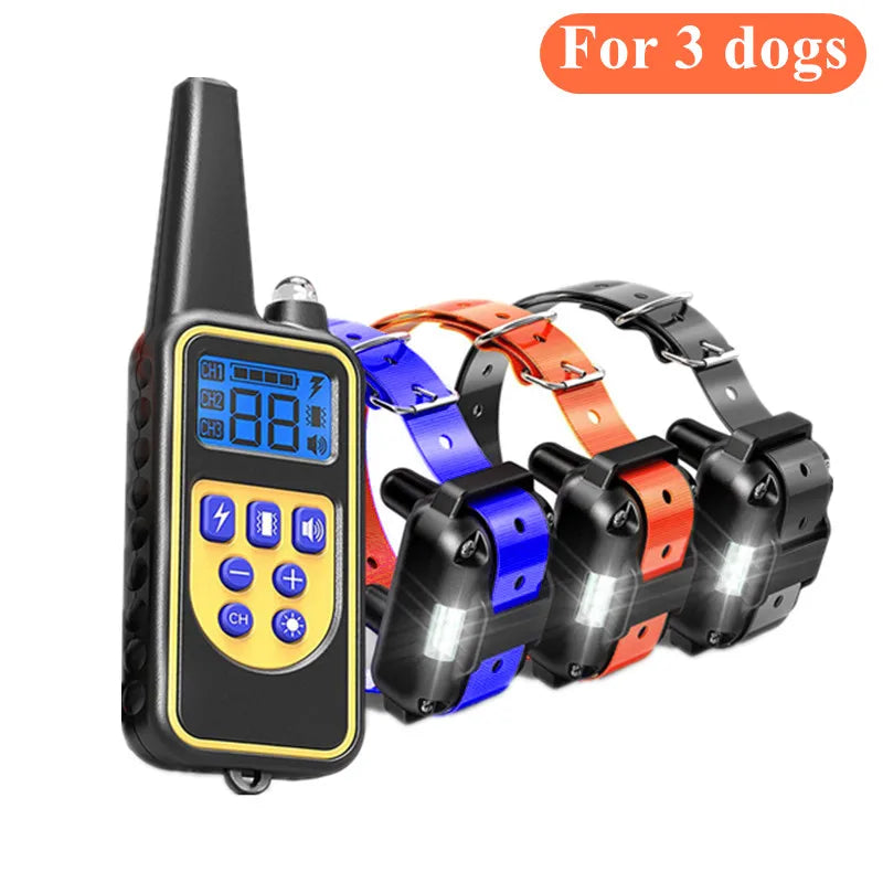 Remote Control Waterproof Pet BehaviorFor 8-150lbs Puppy With Shock Vibration 3300Ft Electric Dog Training Collar for all dogs