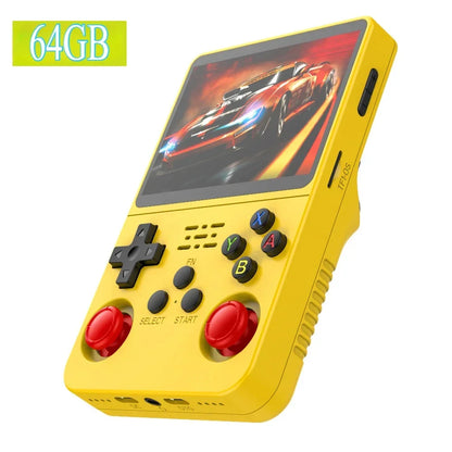Portable R36S Handheld Game Player 3.5 Inch IPS Display 128GB Linux System Preloaded Retro Games Pocket Console