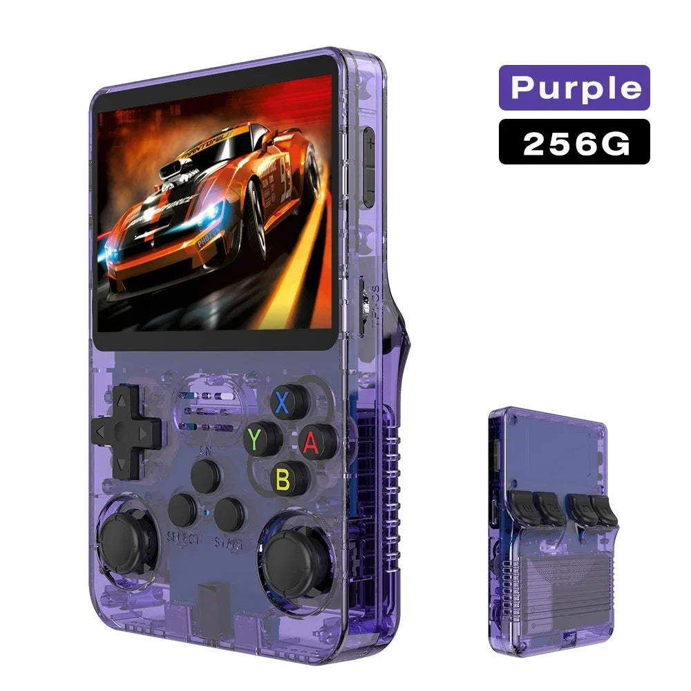Portable R36S Handheld Game Player 3.5 Inch IPS Display 128GB Linux System Preloaded Retro Games Pocket Console