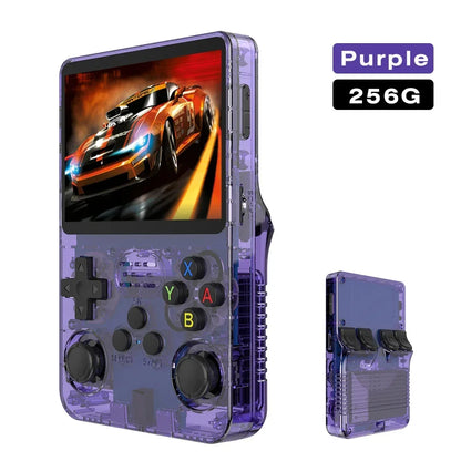 Portable R36S Handheld Game Player 3.5 Inch IPS Display 128GB Linux System Preloaded Retro Games Pocket Console