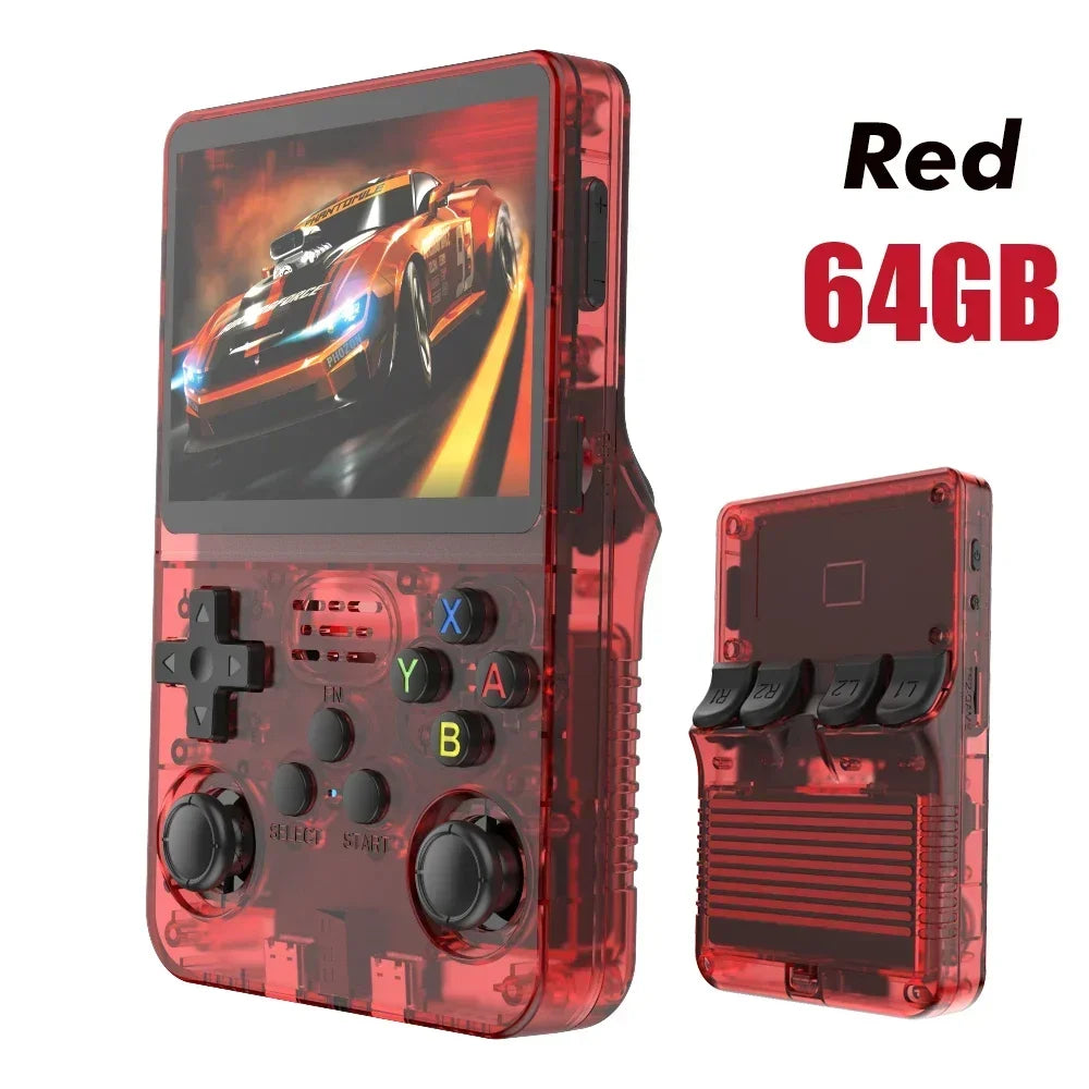 Portable R36S Handheld Game Player 3.5 Inch IPS Display 128GB Linux System Preloaded Retro Games Pocket Console