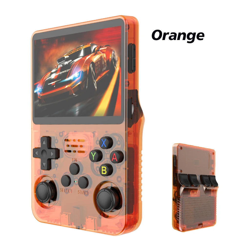 Portable R36S Handheld Game Player 3.5 Inch IPS Display 128GB Linux System Preloaded Retro Games Pocket Console