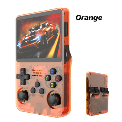 Portable R36S Handheld Game Player 3.5 Inch IPS Display 128GB Linux System Preloaded Retro Games Pocket Console