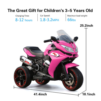 12V Kids Electric motorcycle/ ride on motorcycle,Girls Motorcycle, Children Battery Motor Bikes Rechargeable 3 Wheels Ride on Kids Electric Motorcycle with Light Wheels /electric ride on car