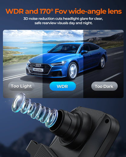 XR10 Pro 4K Front & 2.5K Rear Cameras, 10" IPS Touchscreen with Built-in Wi-Fi