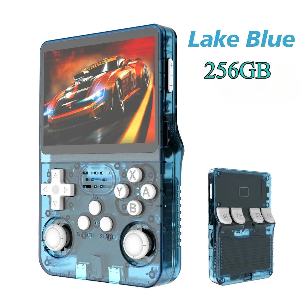 Portable R36S Handheld Game Player 3.5 Inch IPS Display 128GB Linux System Preloaded Retro Games Pocket Console