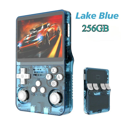 Portable R36S Handheld Game Player 3.5 Inch IPS Display 128GB Linux System Preloaded Retro Games Pocket Console