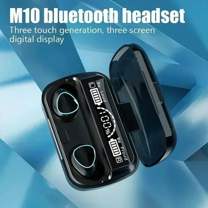 M10 Bluetooth Earphones Handfree LED Dispay Headphones Bluetooth  Wireless Earbuds Waterproof Gaming Headset