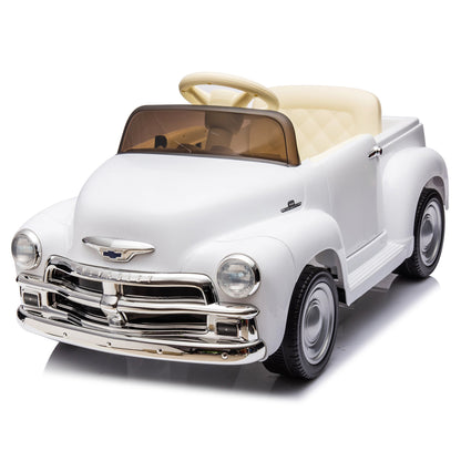 12V Kids Ride On truck car w/parents control, Licensed Chevrolet 3100 pickup,electric car for kid,Vintage modeling,3 speeds,LED Lights,Bluetooth,USB,High-power up to 4.35 km/h,age 3+