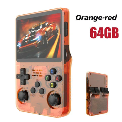 Portable R36S Handheld Game Player 3.5 Inch IPS Display 128GB Linux System Preloaded Retro Games Pocket Console