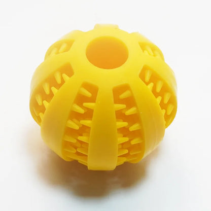 Dog Toy Ball, Nontoxic Bite Resistant Toy Ball for Pet Dogs Puppy Cat, Dog Pet Food Treat Feeder Chew Tooth Cleaning Ball