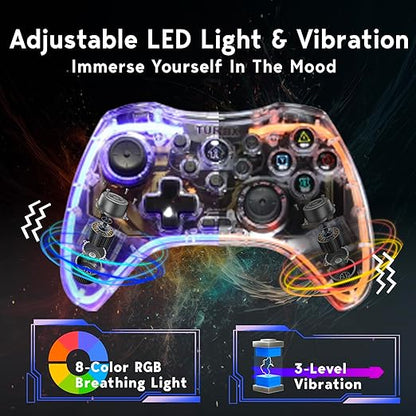 7-in-1 Multi-Platform Wireless Game Controller Set - LED RGB Breathing Lights