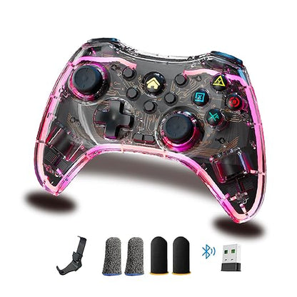 7-in-1 Multi-Platform Wireless Game Controller Set - LED RGB Breathing Lights