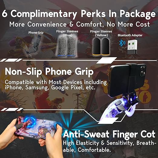 7-in-1 Multi-Platform Wireless Game Controller Set - LED RGB Breathing Lights