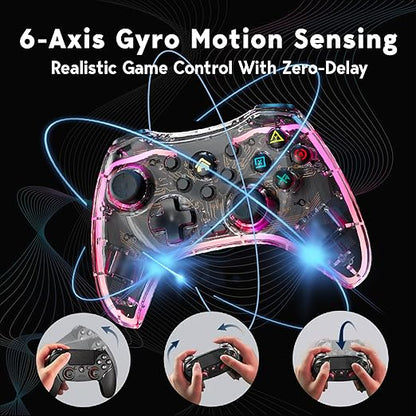 7-in-1 Multi-Platform Wireless Game Controller Set - LED RGB Breathing Lights