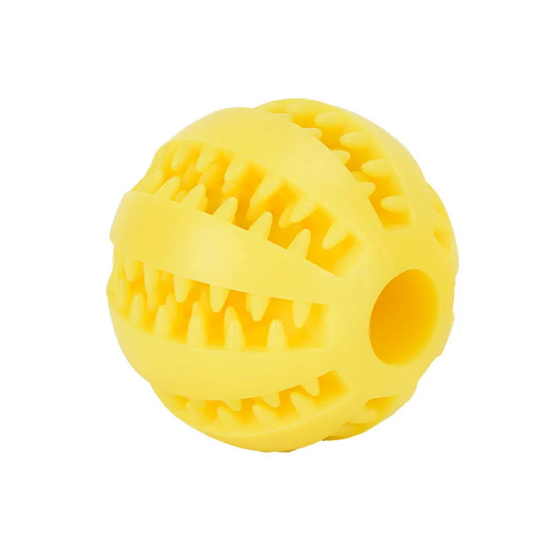 Dog Toy Ball, Nontoxic Bite Resistant Toy Ball for Pet Dogs Puppy Cat, Dog Pet Food Treat Feeder Chew Tooth Cleaning Ball