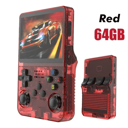 Portable R36S Handheld Game Player 3.5 Inch IPS Display 128GB Linux System Preloaded Retro Games Pocket Console