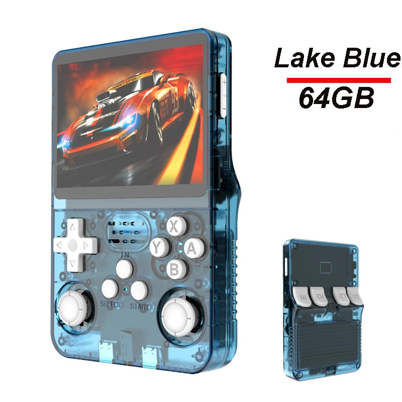 Portable R36S Handheld Game Player 3.5 Inch IPS Display 128GB Linux System Preloaded Retro Games Pocket Console