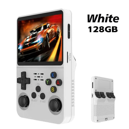 Portable R36S Handheld Game Player 3.5 Inch IPS Display 128GB Linux System Preloaded Retro Games Pocket Console