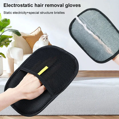 Cat Hair Cleaner Pet Gloves Household Hair Remover Cat Dog Hair Remover Brush Remover Hair Sticking Device Home Hair Scraper