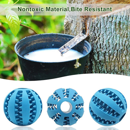 Dog Toy Ball Interactive Rubber Balls Puppy Chewing Toys Pet Tooth Cleaning Ball Cats Pets Food Treat Feeder Silicone Balls Toy