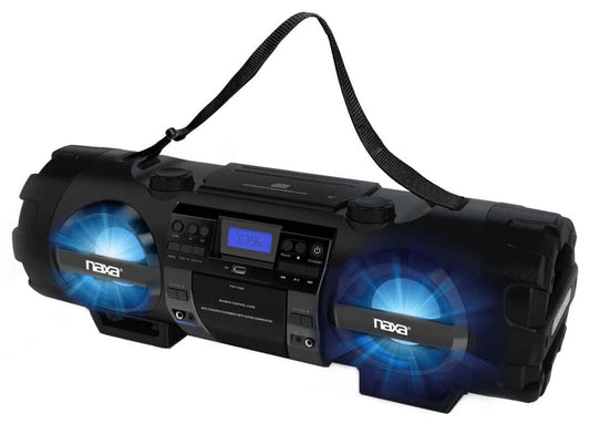 Naxa MP3/CD Bass Reflex Boombox and PA System with Bluetooth