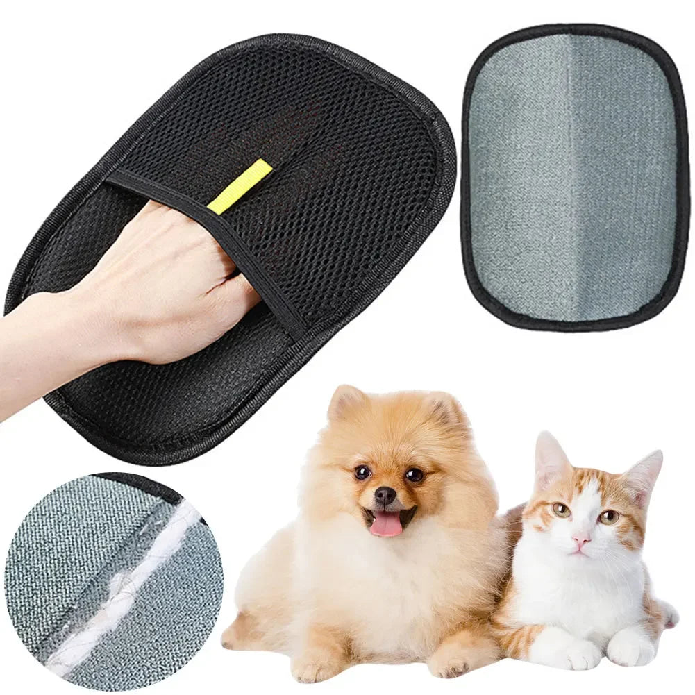 Cat Hair Cleaner Pet Gloves Household Hair Remover Cat Dog Hair Remover Brush Remover Hair Sticking Device Home Hair Scraper