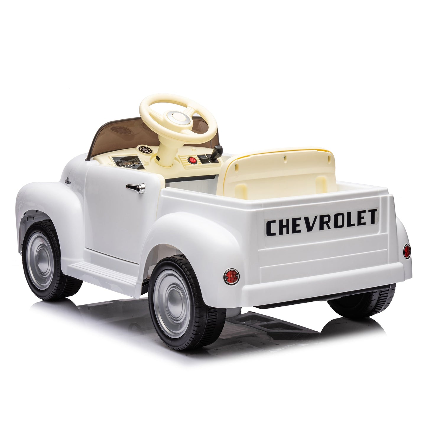 12V Kids Ride On truck car w/parents control, Licensed Chevrolet 3100 pickup,electric car for kid,Vintage modeling,3 speeds,LED Lights,Bluetooth,USB,High-power up to 4.35 km/h,age 3+