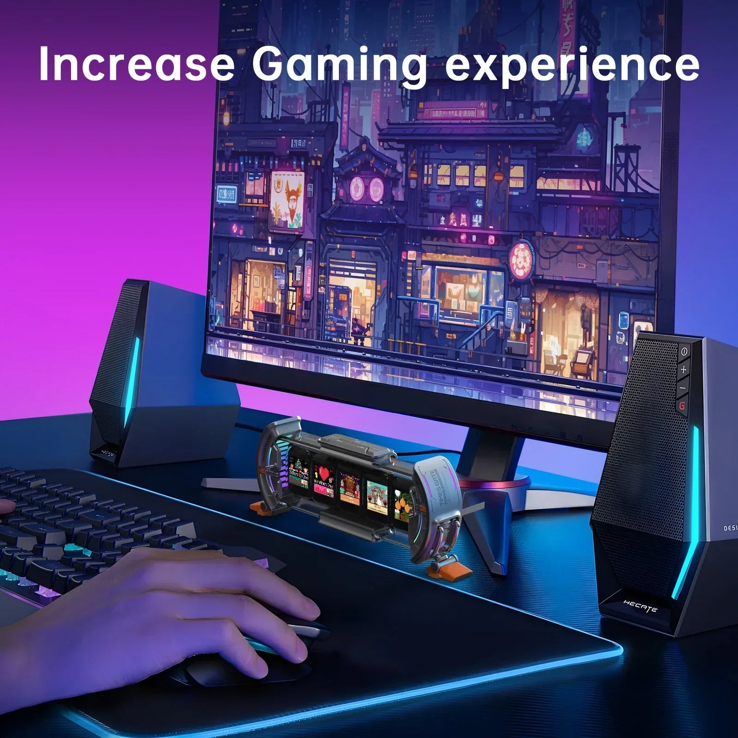 DecorBites™ CyberClock: Smart WiFi Clock with RGB LED Display & App Control