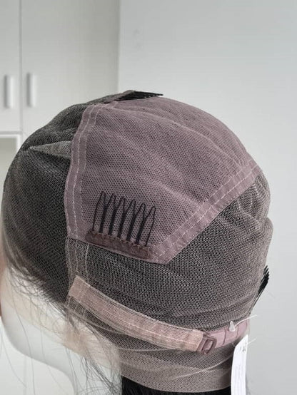 Bohemian Knotless Braid Wig, Full Lace, Burgundy Waist, Medium Cap - NATA