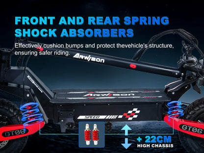 Arwibon GT06 1200W Foldable E-Scooter for Adults -Max Speed 25MPH, 48V 13AH/23.4AH, 11"Off-Road Tires | US Stock, Factory Direct