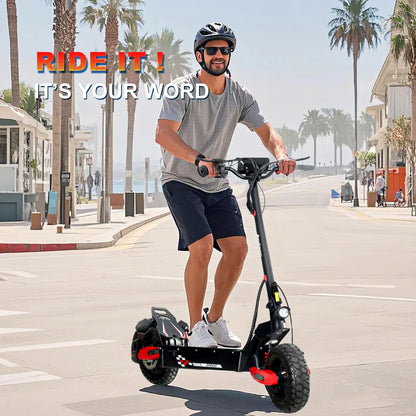 Arwibon GT06 1200W Foldable E-Scooter for Adults -Max Speed 25MPH, 48V 13AH/23.4AH, 11"Off-Road Tires | US Stock, Factory Direct