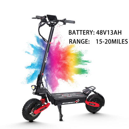 Arwibon GT06 1200W Foldable E-Scooter for Adults -Max Speed 25MPH, 48V 13AH/23.4AH, 11"Off-Road Tires | US Stock, Factory Direct
