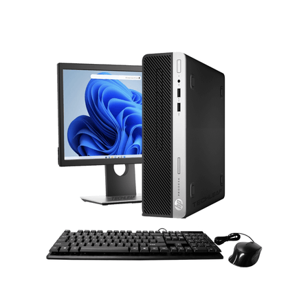 HP ProDesk 400 G4 – 4.00 GHz  – Black with 24 Inch LCD and Keyboard & Mouse