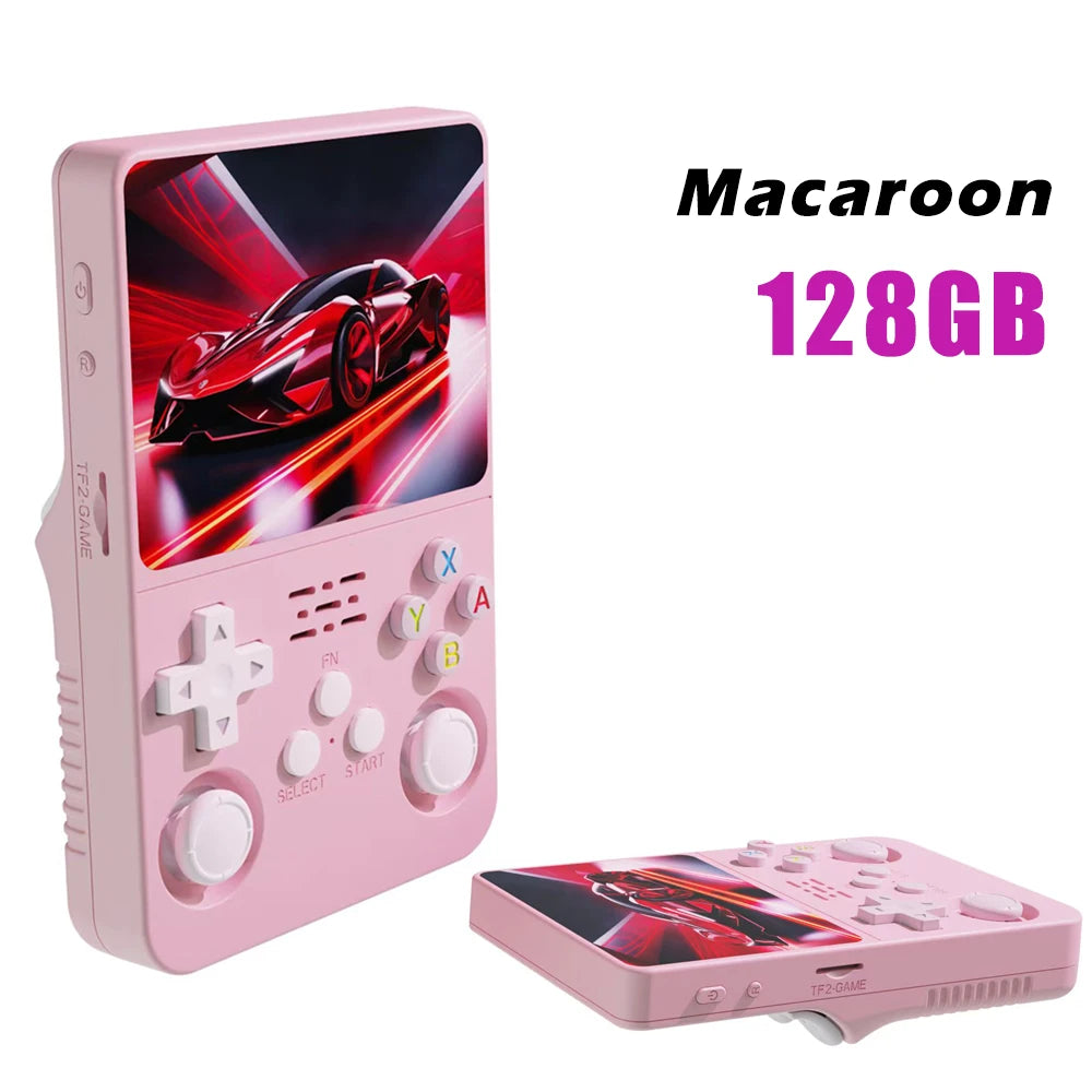 Portable R36S Handheld Game Player 3.5 Inch IPS Display 128GB Linux System Preloaded Retro Games Pocket Console