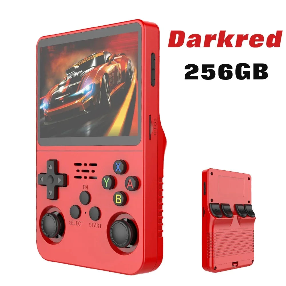 Portable R36S Handheld Game Player 3.5 Inch IPS Display 128GB Linux System Preloaded Retro Games Pocket Console
