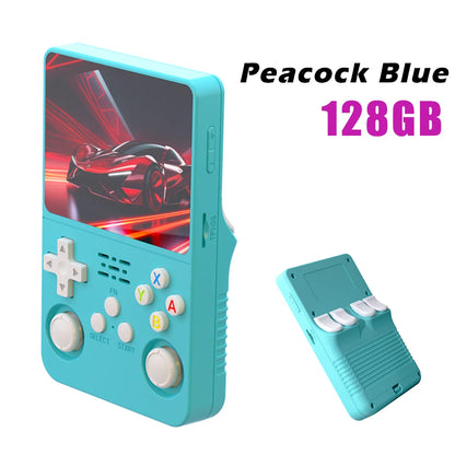 Portable R36S Handheld Game Player 3.5 Inch IPS Display 128GB Linux System Preloaded Retro Games Pocket Console