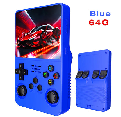 Portable R36S Handheld Game Player 3.5 Inch IPS Display 128GB Linux System Preloaded Retro Games Pocket Console