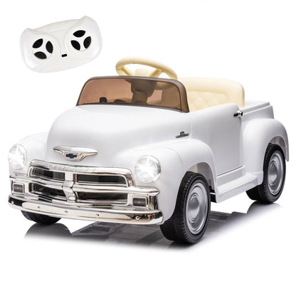 12V Kids Ride On truck car w/parents control, Licensed Chevrolet 3100 pickup,electric car for kid,Vintage modeling,3 speeds,LED Lights,Bluetooth,USB,High-power up to 4.35 km/h,age 3+