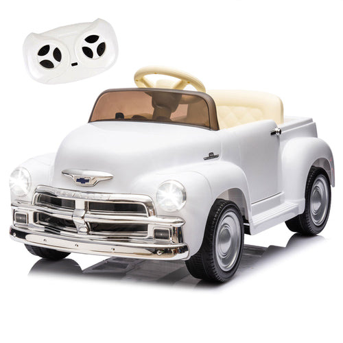 12V Kids Ride On truck car w/parents control, Licensed Chevrolet 3100 pickup,electric car for kid,Vintage modeling,3 speeds,LED Lights,Bluetooth,USB,High-power up to 4.35 km/h,age 3+