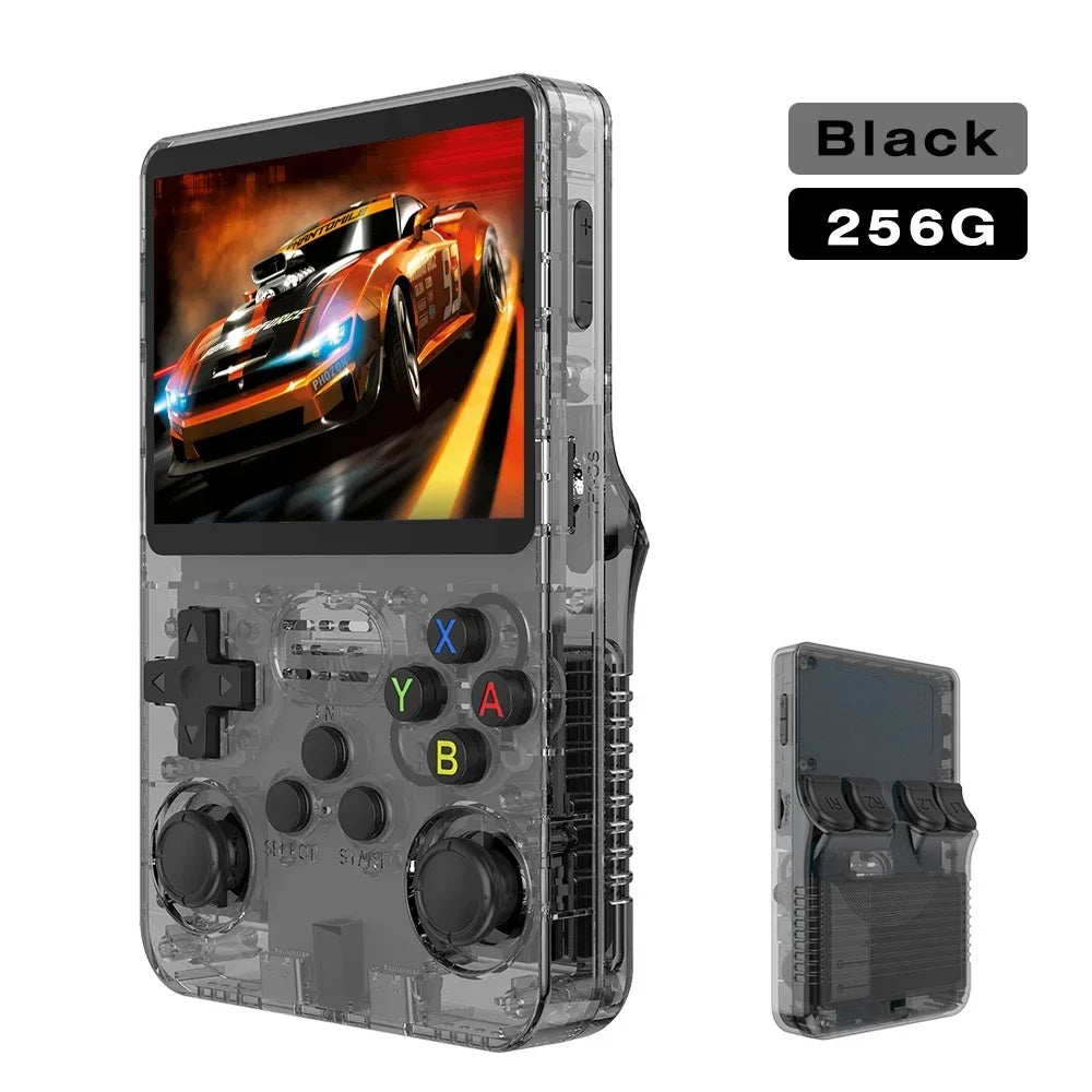Portable R36S Handheld Game Player 3.5 Inch IPS Display 128GB Linux System Preloaded Retro Games Pocket Console