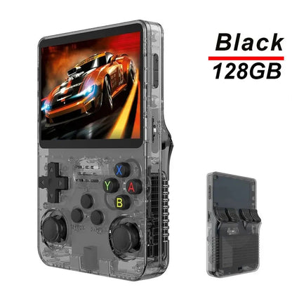 Portable R36S Handheld Game Player 3.5 Inch IPS Display 128GB Linux System Preloaded Retro Games Pocket Console