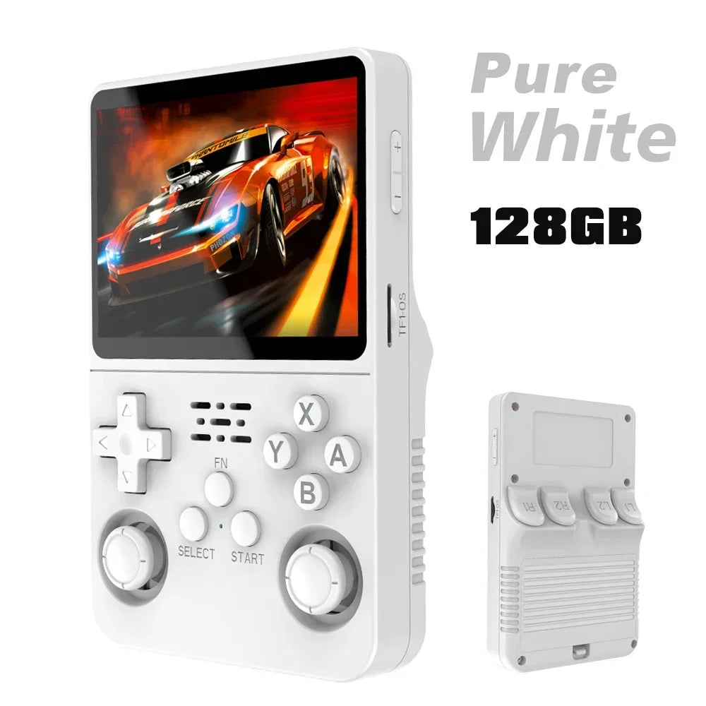 Portable R36S Handheld Game Player 3.5 Inch IPS Display 128GB Linux System Preloaded Retro Games Pocket Console