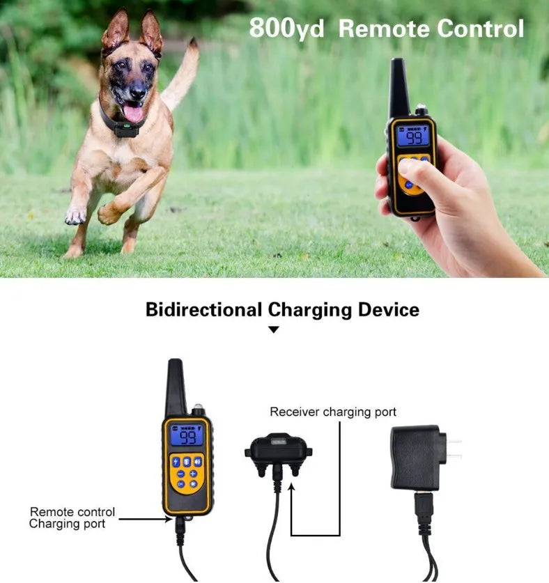 Remote Control Waterproof Pet BehaviorFor 8-150lbs Puppy With Shock Vibration 3300Ft Electric Dog Training Collar for all dogs