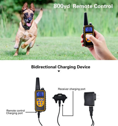 Remote Control Waterproof Pet BehaviorFor 8-150lbs Puppy With Shock Vibration 3300Ft Electric Dog Training Collar for all dogs