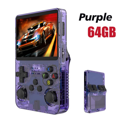 Portable R36S Handheld Game Player 3.5 Inch IPS Display 128GB Linux System Preloaded Retro Games Pocket Console