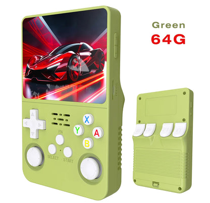 Portable R36S Handheld Game Player 3.5 Inch IPS Display 128GB Linux System Preloaded Retro Games Pocket Console